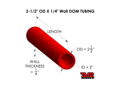 2-1/2" OD X 1/4" Wall DOM TUBING