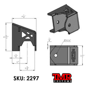 Frame Mount Upper Link Bracket (0 or 22 degree offset)