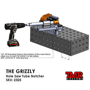 THE GRIZZLY Hole Saw Tube Notcher
