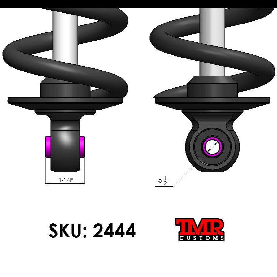 Coil Over Shock Spacer (1/2" Bolt x 11/4" Mounting Width) TMR Customs