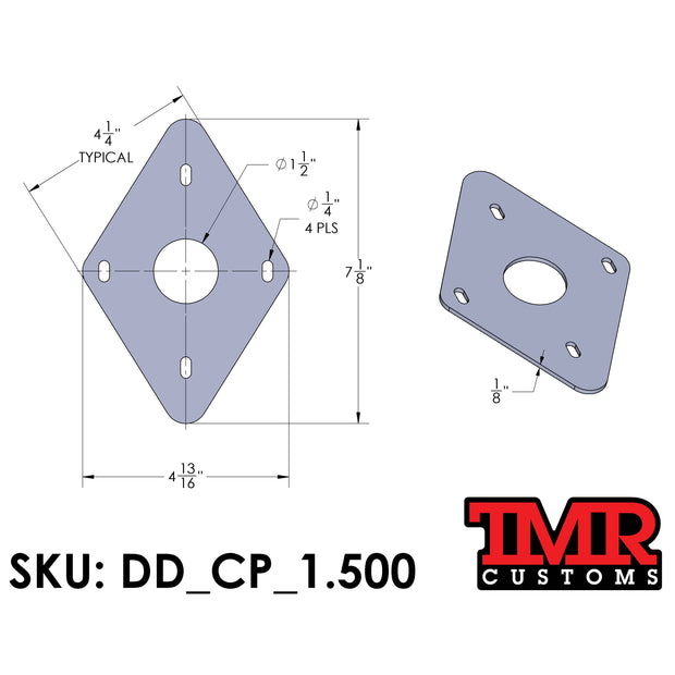 Deuling Design Roll Cage to Frame Plates