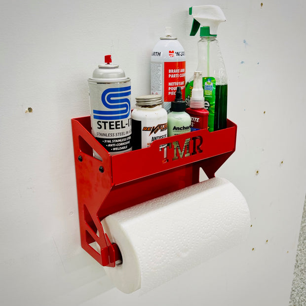 PAPER TOWEL HOLDER WITH SHELF
