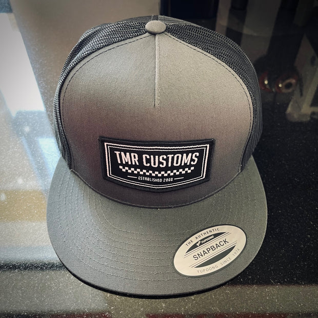 TMR Customs "SPEEDY" Charcoal/Black Flat Bill Hat