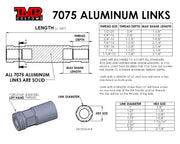 7075 Aluminum Links - 2.5" Diameter