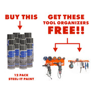12 PACK of Steel-It Paint + FREE Tool Organizers!