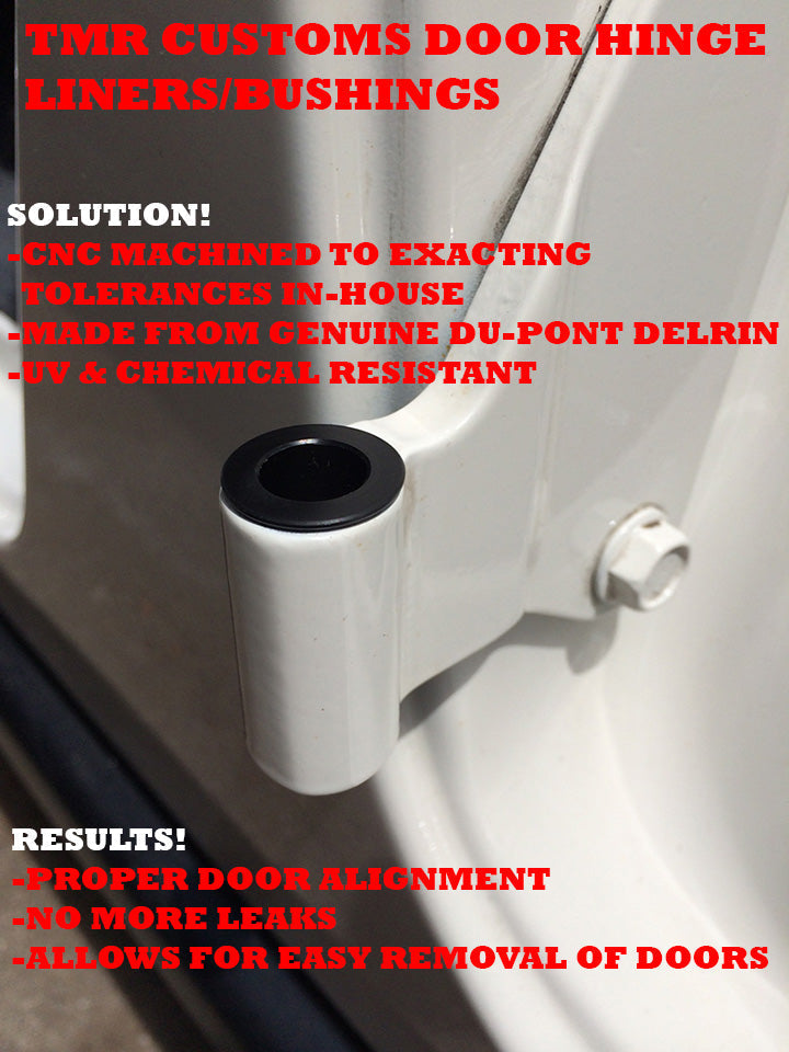 18-CURRENT 4 door Jeep JLU & Gladiator Delrin Door Hinge Liners