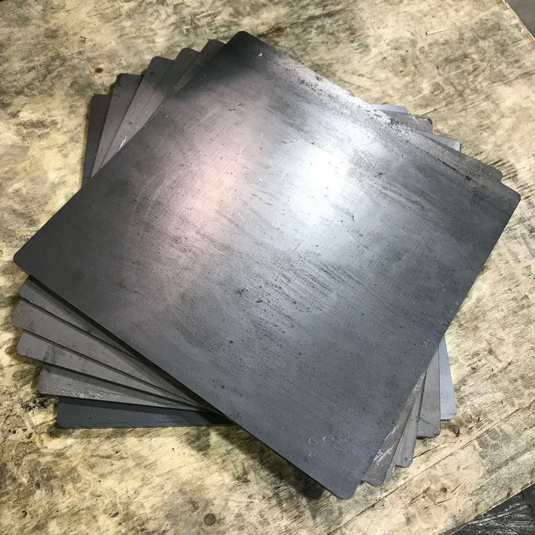 ACT Cold Rolled Steel Plate 4" X 12" X 0.060" With Mill Oil And Square Corners And Without A Hanging Hole