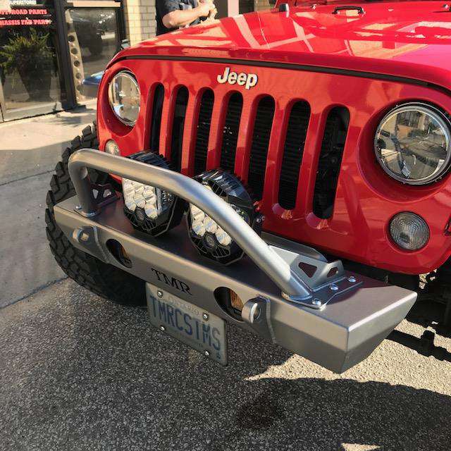 Jeep Wrangler JK Front Bumper with Flat Tube TMR Customs