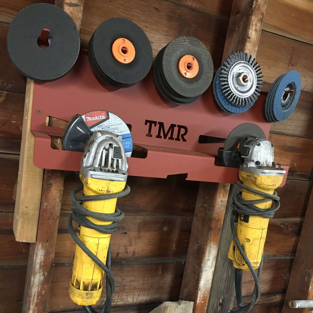angle grinder disc storage rack organization